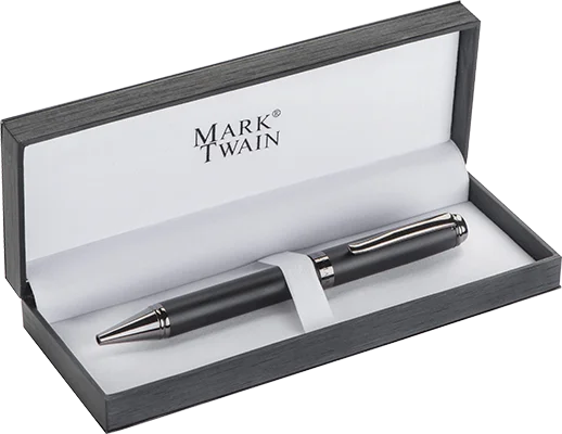 Metal ballpoint pen in gift box - Black