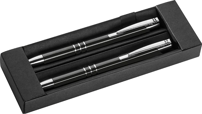 Metal pen and pencil set - Black