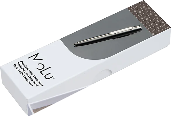 MoLu steel ballpoint pen with Parker refill in gift box - Grey