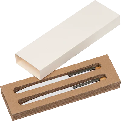 Recycled aluminium writing set - White