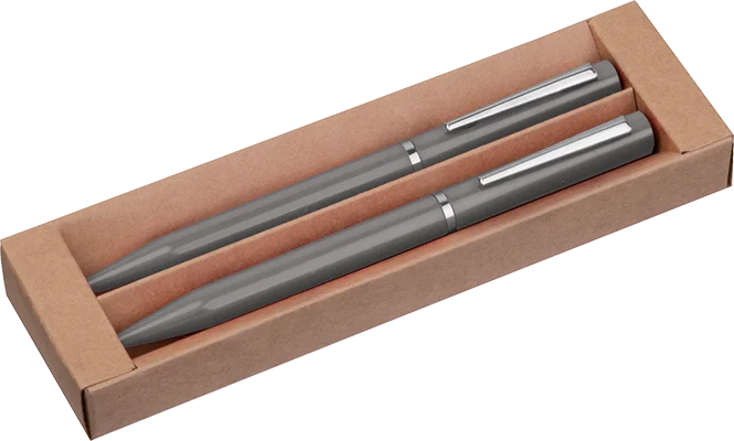 Recycled plastic writing set - Dark Grey