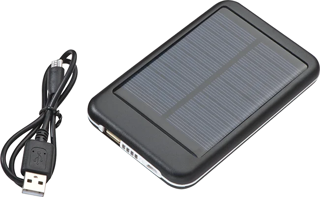 4000 mAh solar power bank - Black