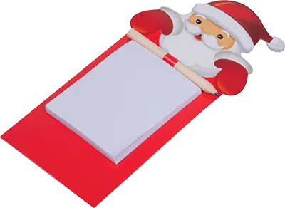 Santa Claus fridge magnet with notepad - Red