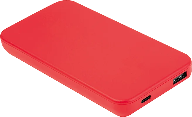 10,000 mAh recycled plastic power bank - Red