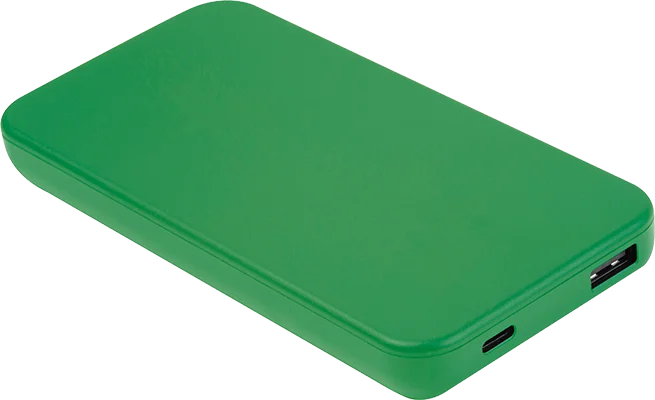 10,000 mAh recycled plastic power bank - Green