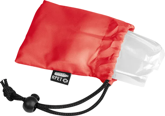 RPET-Regenponcho - Rot
