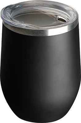 300 ml thermo mug with clear lid - Black