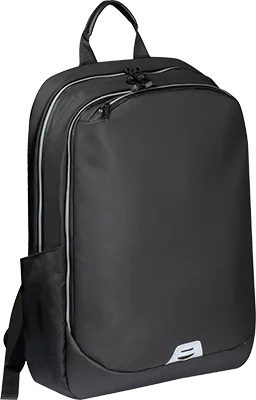Waterproof laptop backpack with reflective zips - Black