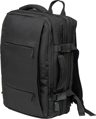 22–37 l travel backpack with USB port - Black