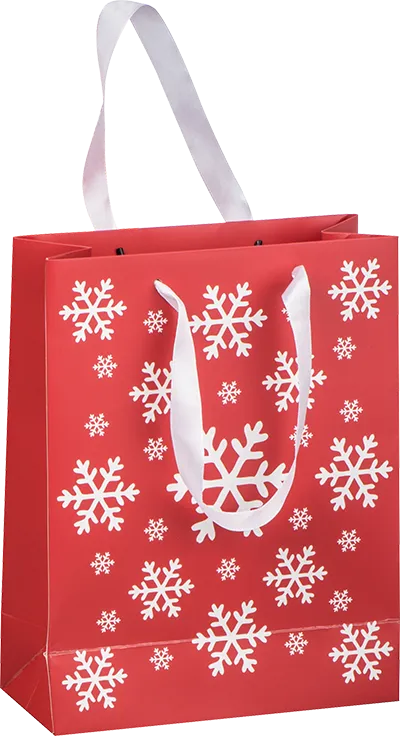 Christmas paper bag, small - Red