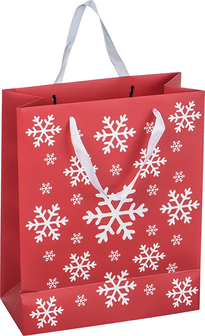 Christmas paper bag, large - Red