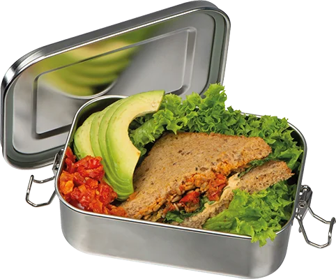 700 ml stainless steel lunch box - Grey