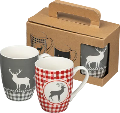 Christmas mug set, 2 x 300 ml - Multi-color