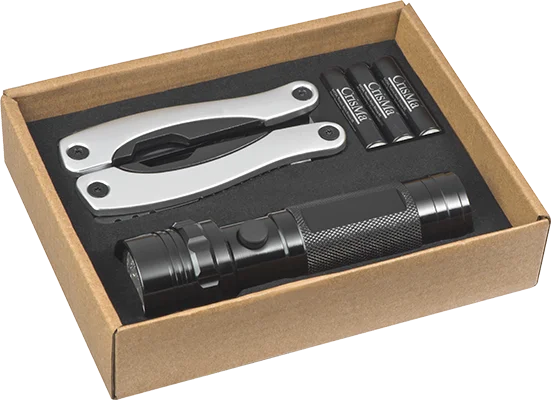 14 LED torch and multitool pliers set - Black