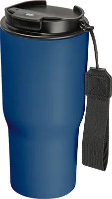 550 ml steel thermo mug with carry strap - Navy Bule