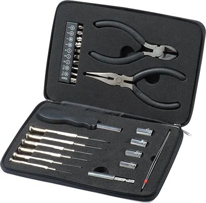 25-piece aluminium tool set - Grey