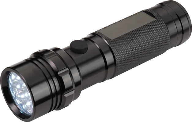 14 LED metal torch - Black