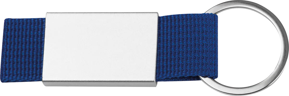 Schlüsselanhänger mit Textilband - Blau