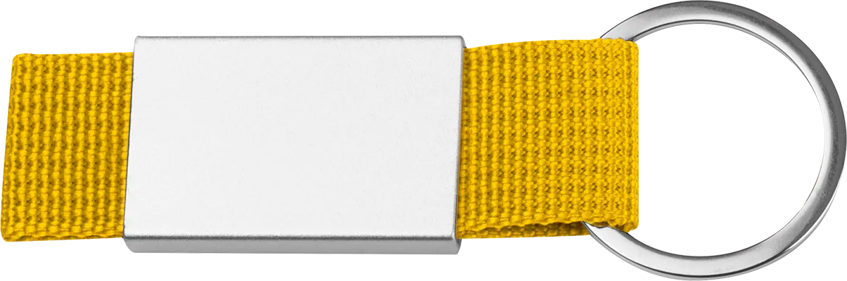 Schlüsselanhänger mit Textilband - Gelb