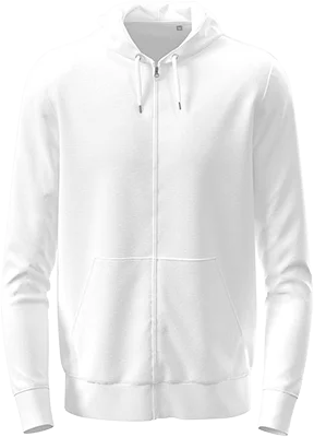 Unisex-Zip-Hoodie (280 g/m²) - Weiß